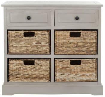 Veta - Muebles de almacenaje madera en gris, 35 x 75 x 70 cm