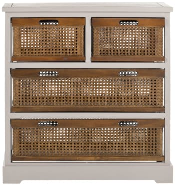 Cathleen - Muebles de almacenaje madera en gris, 35 x 75 x 75 cm