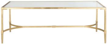 Ferne - Tables basses Fer&Verre en Or, 65 X 125 X 45 cm