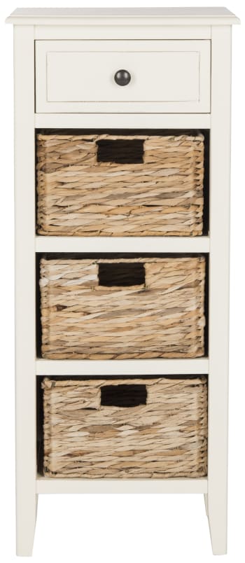 Norene - Muebles de almacenaje madera en blanco, 30 x 40 x 90 cm