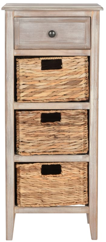 Norene - Muebles de almacenaje de madera de pino, blanco