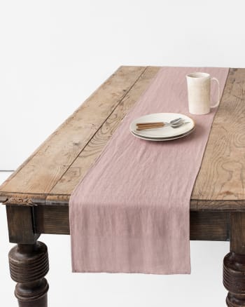 Leinen-Tischläufer, Grau, 40x200 cm | Maisons du Monde