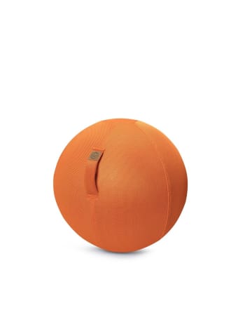 Jumbo celeste - Balle d'assise gonflable 55cm enveloppe tissu mesh orange