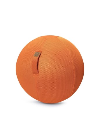 Jumbo celeste - Balle d'assise gonflable 75cm enveloppe tissu mesh orange