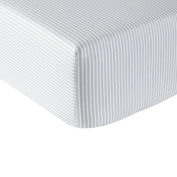 Passé présent - Drap housse coton blanc 180x200 cm
