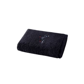 Piscine - Serviette coton noir 50x100 cm
