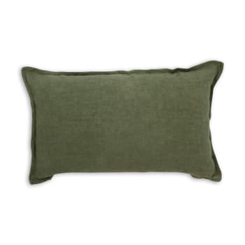 Nyl - Coussin en lin vert 30x50cm