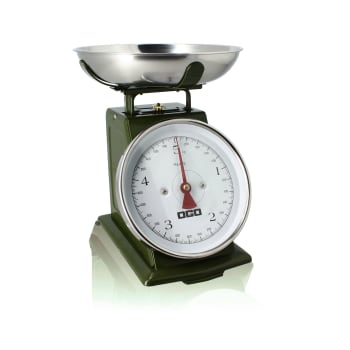 BAL - Balance de cuisine mécanique en inox kaki 5kg/20g