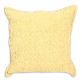 Gali - Coussin en coton à motif jaune 45cm
