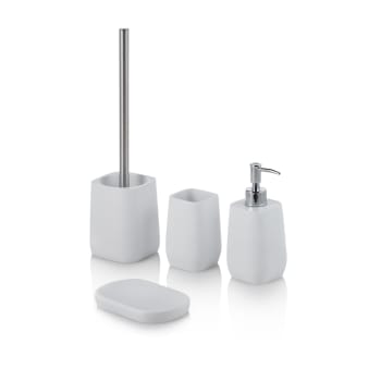 Qivine Set Salle De Bain Céramique 6 Pièces, Accessoire Sall