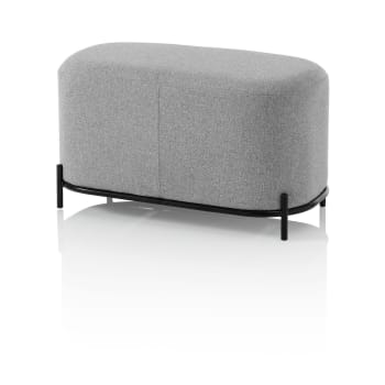 Pouf Poggiapiedi Ø40 cm in Tessuto Kate Grigio – acquista su Giordano Shop