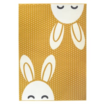 Moderno-bambini - Tappeto cameretta bambini coniglietti giallo cm.120x170
