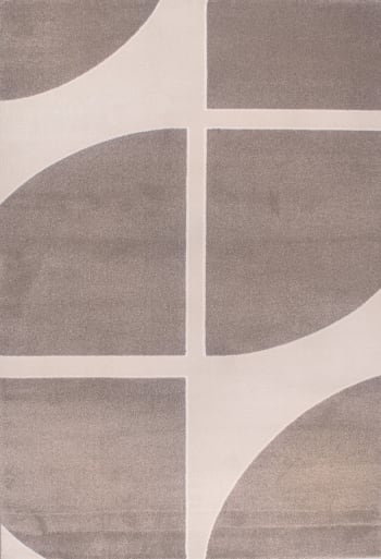MEMPHIS - Tapis géométrique à poils ras - beige - 160x230 cm