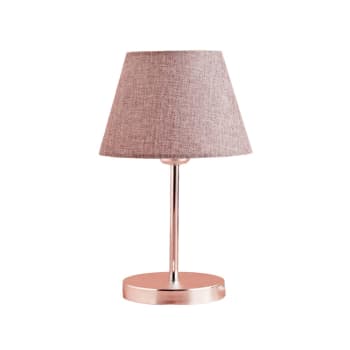 PERSALE - Lampe en métal avec abat-jour en tissu gris Ø22cm
