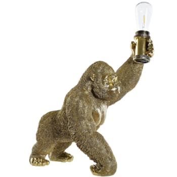 Lampe à poser gorille doré 48 cm