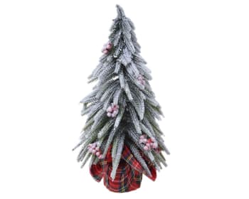 Set 3 Mini Albero di Natale Artificiali 24 cm Abete Verde