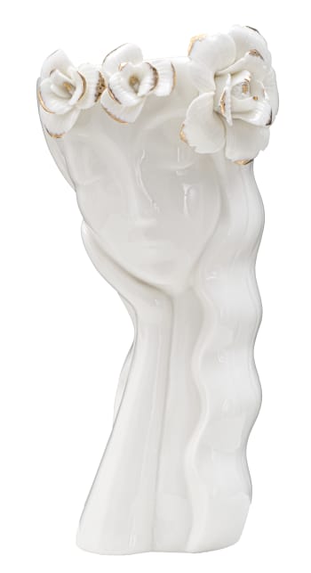 WOMAN CUTE - Vaso in porcellana bianco cm 14,8x13x29