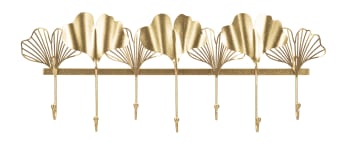 LEAVES - Appendiabiti in metallo dorato con 7 ganci cm 66,2x6x26,3