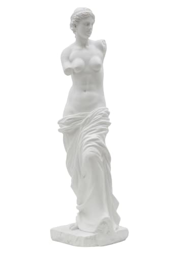 WOMAN - Scultura in resina bianca cm 14x12x49