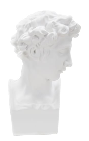 ROMAN YOUNG - Scultura testa in resina bianca cm 20x17,5x30