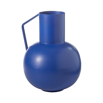 BELLEZZA - Vase en métal bleu