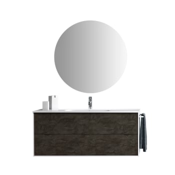 Igea - Mueble de baño de 4 piezas en melamina oxido