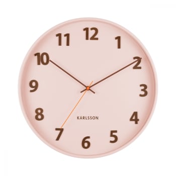 Summertime - Horloge en métal rose D40cm