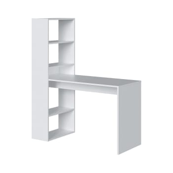 Dacarte - Bureau effet bois blanc 120x53 cm