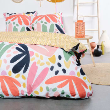 Parure De Lit 240x260 Cm + 2 Taies 65x65 Cm - Motif Jungle Tropicale, Polyester-coton
