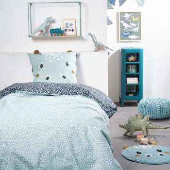 Parure de lit enfant avec couette motif jungle 90x190cm Caradou