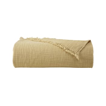 Cyclades - Couvre lit en coton beige 260 x 240 cm