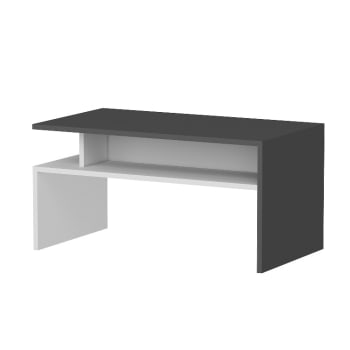 DecHome Tavolino Salotto in Truciolato Grigio per Soggiorno e Studio con  Piano Rettangolare e 4 Gambe 100x55x45 cm - 819DHGY