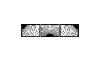 Decorazione Luce Del Sole in Metallo, Nera, 200x44 cm