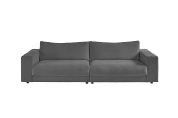 MADELINE - 3-Sitzer Sofa aus Cord, grau