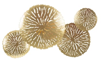 DISHI - Applique in metallo dorato con intagli cm 47x13x28
