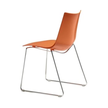 Zebra - Chaise design en plastique orange