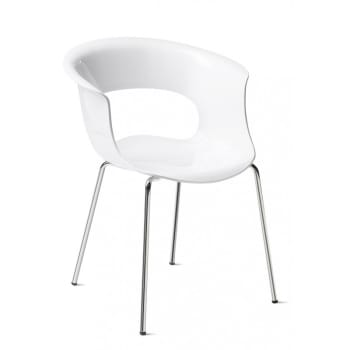 Miss b - Chaise design en plastique blanc