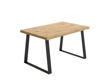 Darrigh - Fester Tisch mit geknoteter Eichenholzoptik 140x90