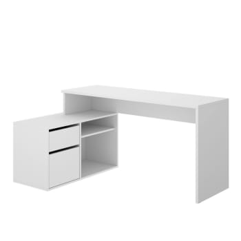 Ddiaw - Schreibtisch in weißer Holzoptik