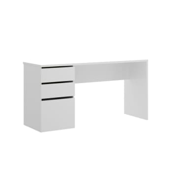 Dgabbi - Scrivania effetto legno bianco 139x60h75 cm