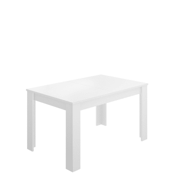 Dariaud - Tavolo allungabile effetto legno bianco 140/190x90