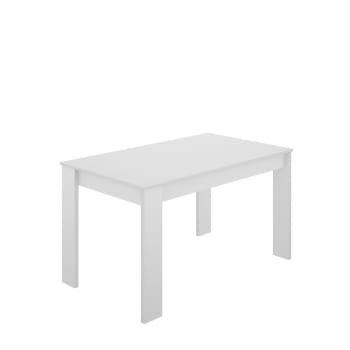 Dbagatt - Table fixe effet bois blanc 139x81