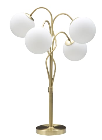 GLAMY - Lampada da tavolo in metallo dorata con 4 sfere in vetro Ø cm 53x74