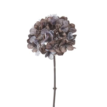 Crystal - Tallo de hortensia brillante artificial marrón h48