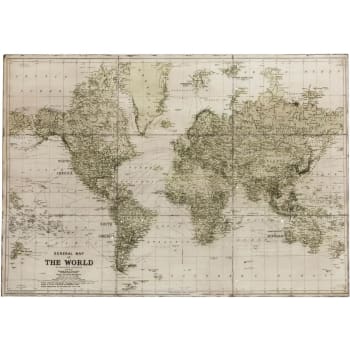 Tableau Carte du Monde Vintage 50 X 70 - BeMyWall