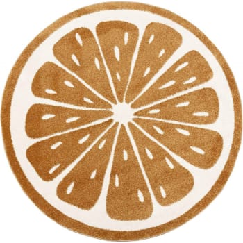 Yellowtipi - Tapis enfant Orange douce Orange