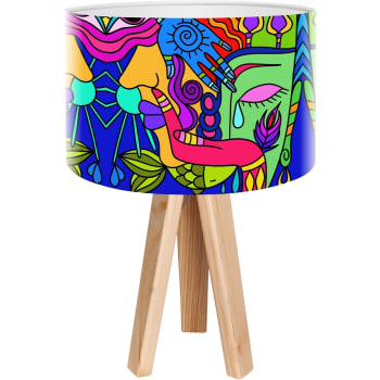 Impresio - Lampe de chevet Bois Multicolore 30x30x45 cm