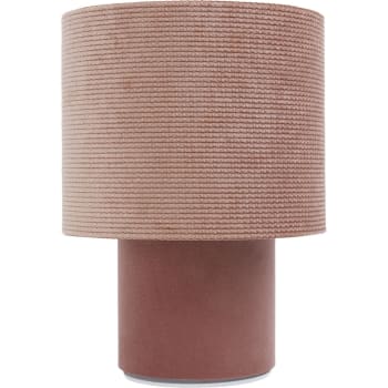 Twist - Lampe de chevet Tissu Rose 20x20x29 cm