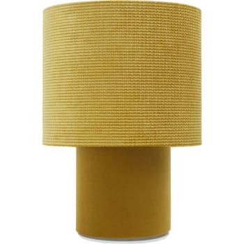 Twist - Lampe de chevet Tissu Jaune 20x20x29 cm