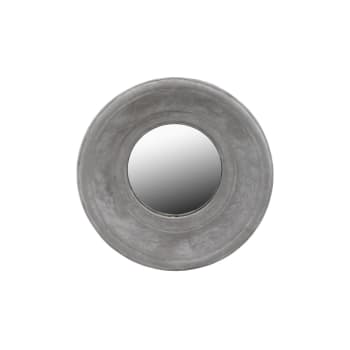 Stone - Miroir décoratif en ciment gris H36